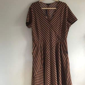 Lands End NWT XL dress brown and black